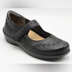 Ziera Super‎ Support Gummibear Mary Jane Comfort Shoe Black Leather Size 40 XW